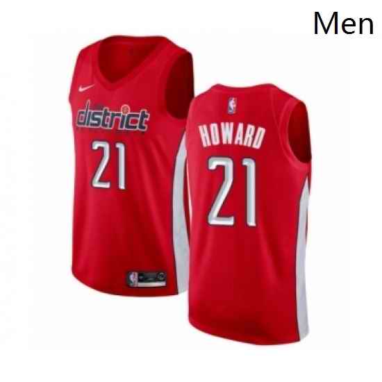 Mens Nike Washington Wizards 21 Dwight Howard Red Swingman Jersey Earned Edition